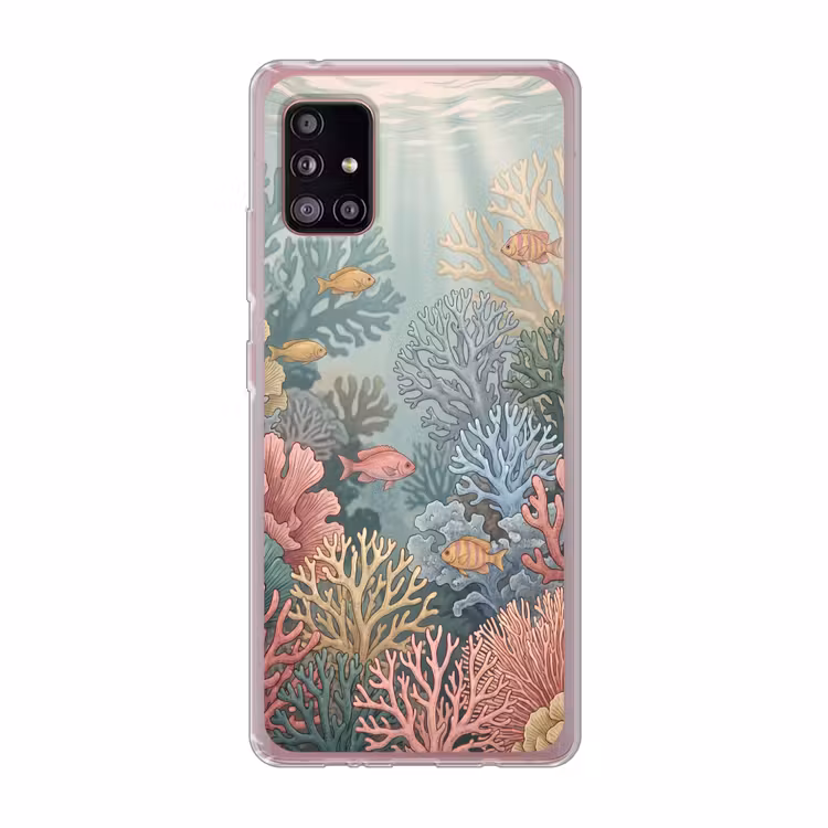 Zee - Koraal - Vis - Natuur - Kleurrijk Telefoonhoesje Samsung Galaxy A51 5G klein -3d
