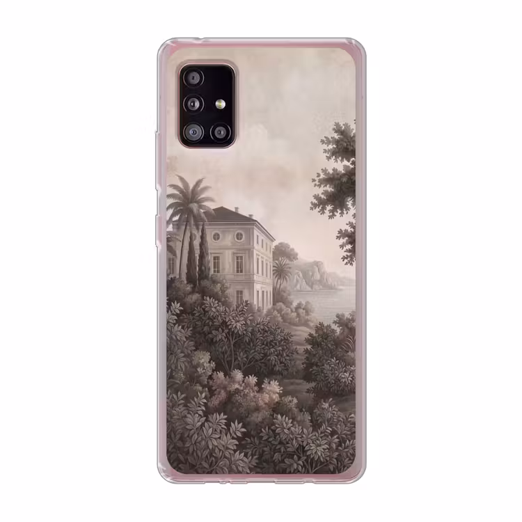 Zee - Villa - Beige Telefoonhoesje Samsung Galaxy A51 5G klein -3d