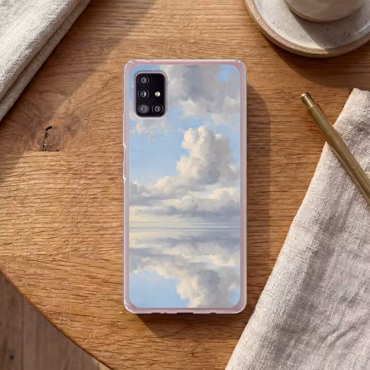 Lucht - Wolken - Natuur - Klassiek - Blauw Telefoonhoesje Samsung Galaxy A51 5G klein -sfeer1