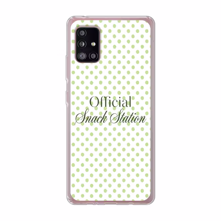 Snack Station - Groen - Stippen Telefoonhoesje Samsung Galaxy A51 5G klein -3d
