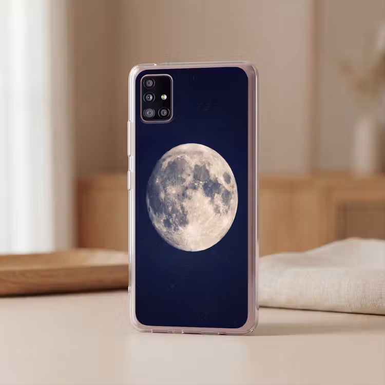 Ruimte - Maan - Kosmos Telefoonhoesje Samsung Galaxy A51 5G klein -sfeer2