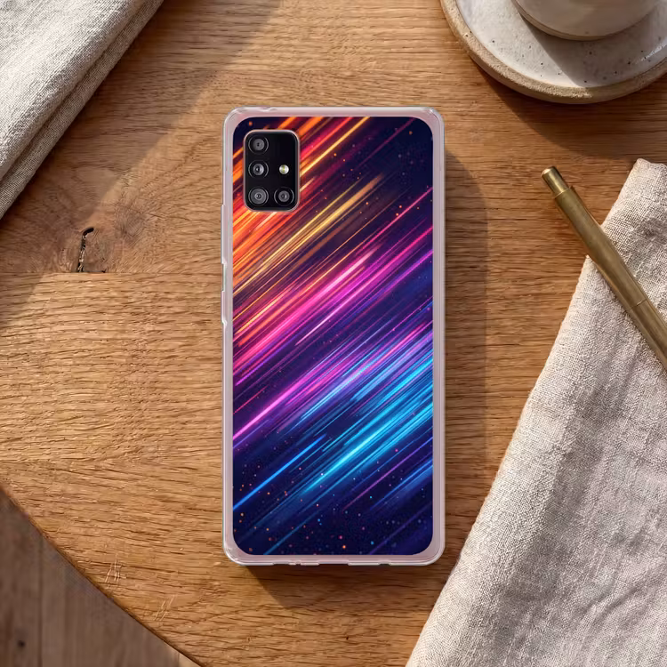 Snelheid - Kosmos - Kleurrijk Telefoonhoesje Samsung Galaxy A51 5G klein -sfeer1