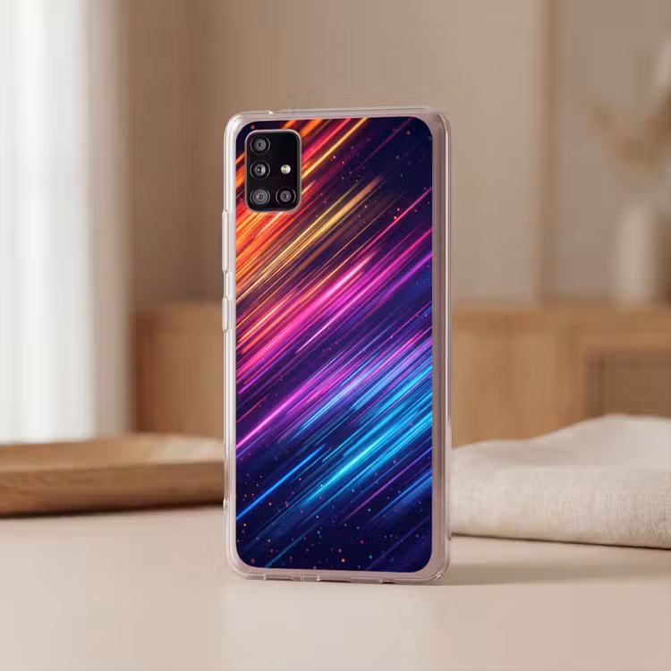 Snelheid - Kosmos - Kleurrijk Telefoonhoesje Samsung Galaxy A51 5G klein -sfeer2