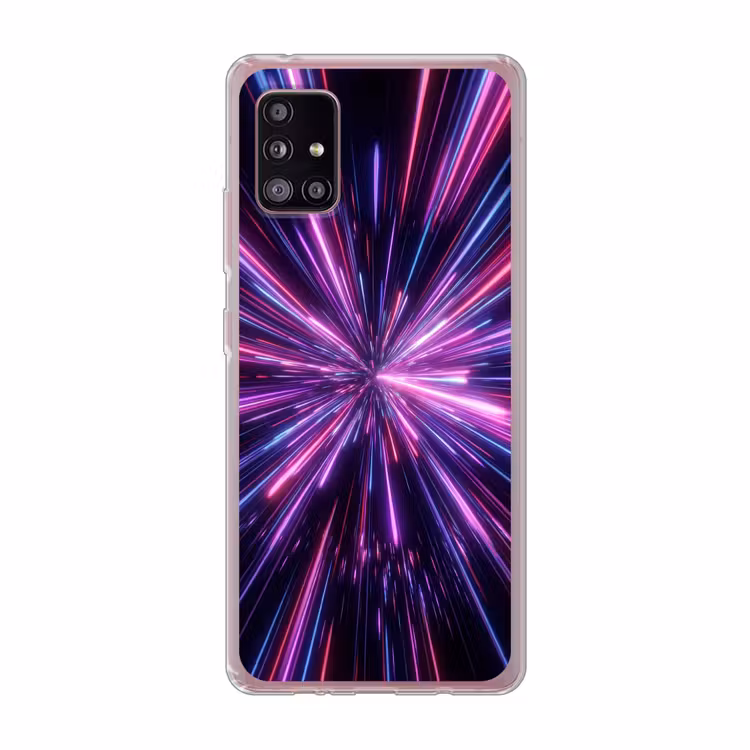 Lichtsnelheid - Ruimte - Roze - Paars Telefoonhoesje Samsung Galaxy A51 5G klein -3d