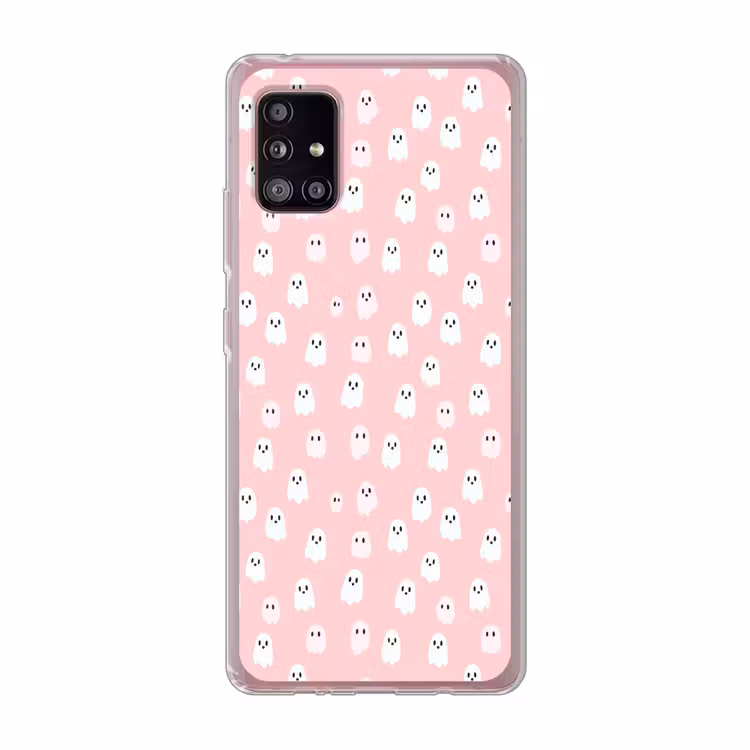 Spookjes - Patroon - Roze Telefoonhoesje Samsung Galaxy A51 5G klein 373 -3d