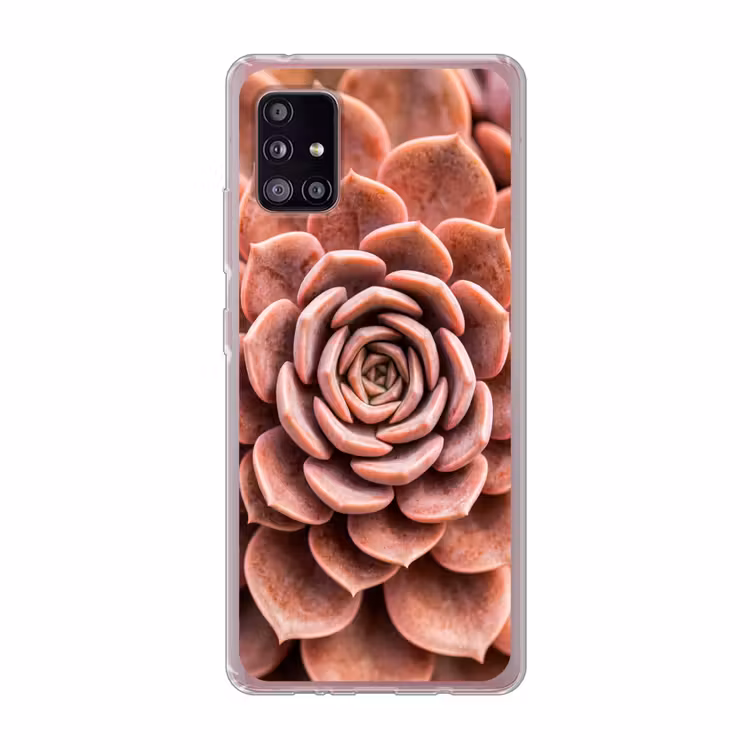 Vetplant - Organisch - Roze Telefoonhoesje Samsung Galaxy A51 5G klein -3d