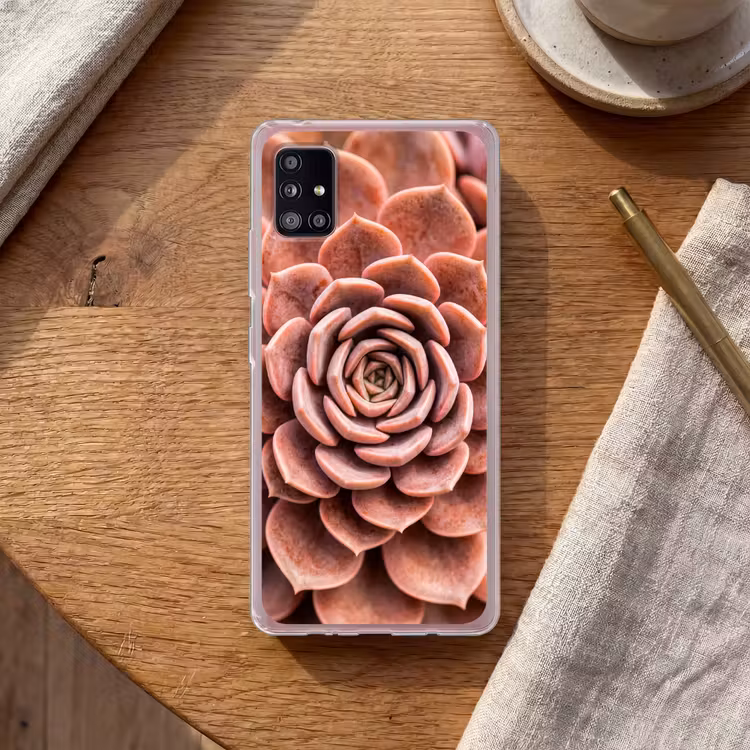 Vetplant - Organisch - Roze Telefoonhoesje Samsung Galaxy A51 5G klein -sfeer1
