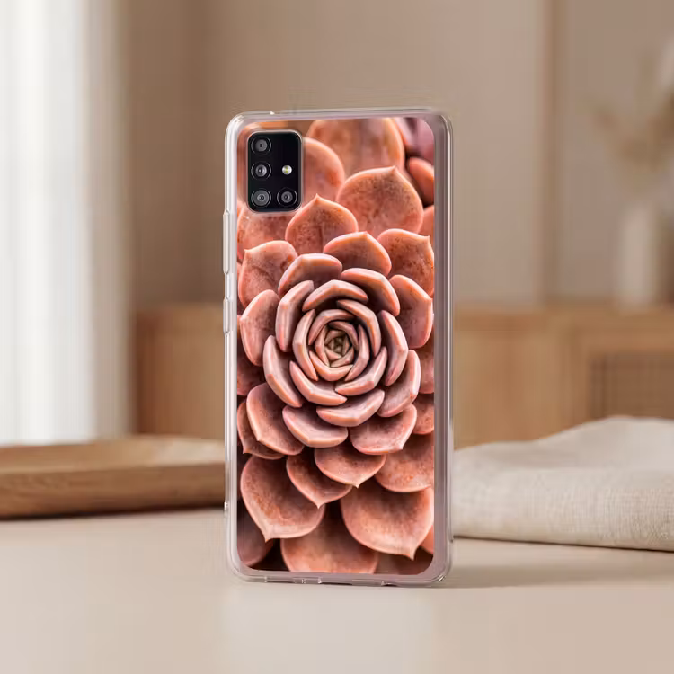 Vetplant - Organisch - Roze Telefoonhoesje Samsung Galaxy A51 5G klein -sfeer2