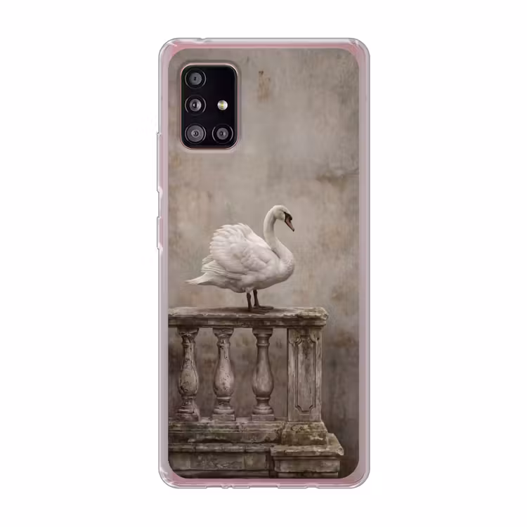 Zwaan - Elegant - Dieren - Wit Telefoonhoesje Samsung Galaxy A51 5G klein -3d