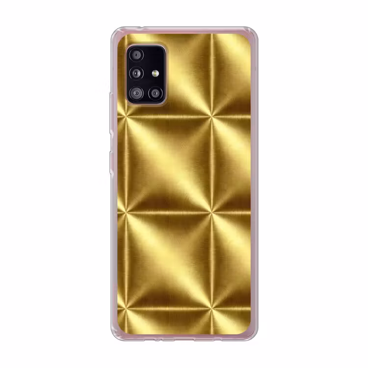Textuur - Geborsteld Goud - Industrieel - Metallic Telefoonhoesje Samsung Galaxy A51 5G klein 373 -3d