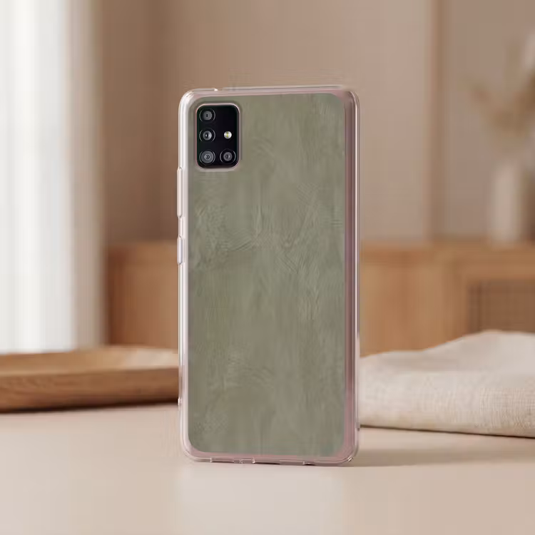 Textuur - Betonlook - Achtergrond - Modern - Groen Telefoonhoesje Samsung Galaxy A51 5G klein -sfeer2