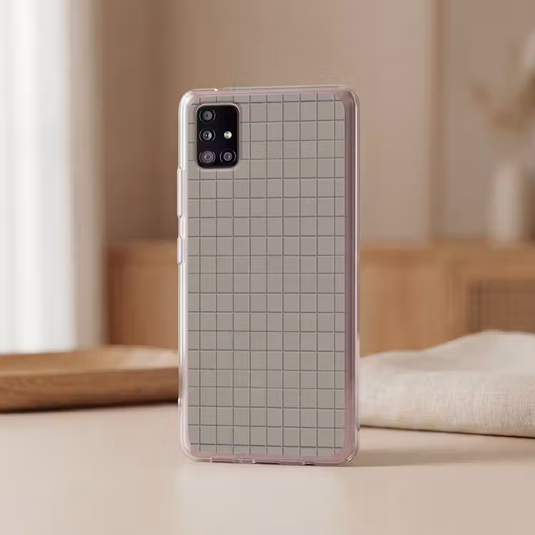 Tegel - Patroon Kiezel - Grijs Telefoonhoesje Samsung Galaxy A51 5G klein 373 -sfeer2