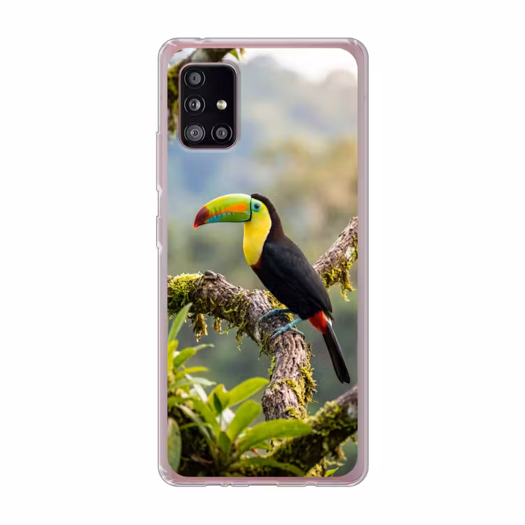 Toekan - Jungle - Natuur - Kleurrijk Telefoonhoesje Samsung Galaxy A51 5G klein -3d
