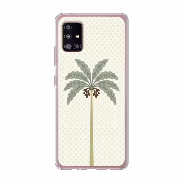 Boom - Bladeren - Groen - Decoratief - Beige Telefoonhoesje Samsung Galaxy A51 5G klein -3d