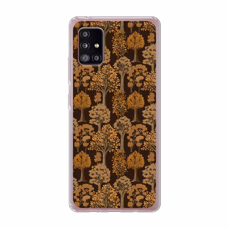 Bomen - Patroon - Bruin Telefoonhoesje Samsung Galaxy A51 5G klein 373 -3d