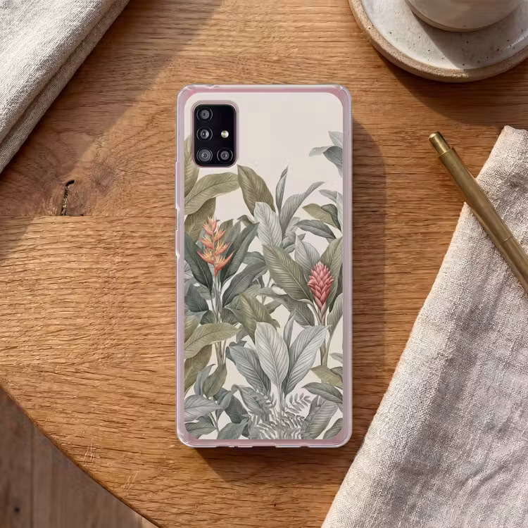 Tropisch - Planten - Modern - Groen Telefoonhoesje Samsung Galaxy A51 5G klein -sfeer1