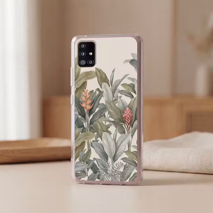 Tropisch - Planten - Modern - Groen Telefoonhoesje Samsung Galaxy A51 5G klein -sfeer2