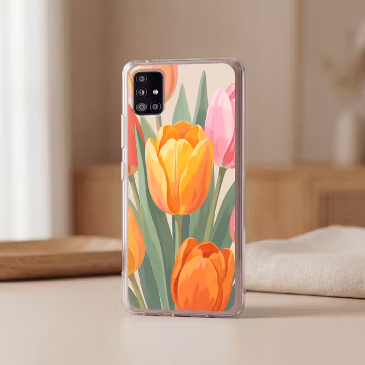 Tulpen - Abstract - Kleurrijk Telefoonhoesje Samsung Galaxy A51 5G klein -sfeer2