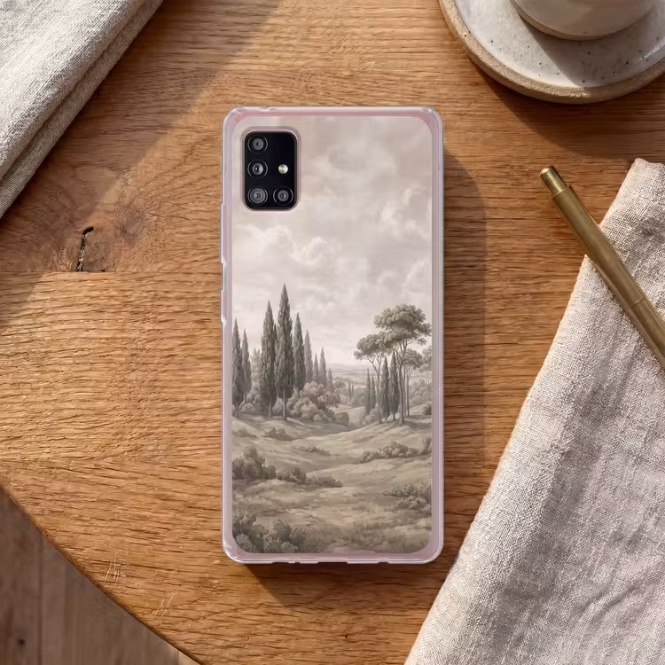 Vallei - Bos - Natuur - Groen Telefoonhoesje Samsung Galaxy A51 5G klein -sfeer1