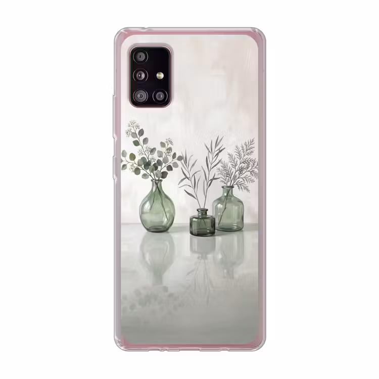 Vazen - Bladeren - Groen Telefoonhoesje Samsung Galaxy A51 5G klein -3d