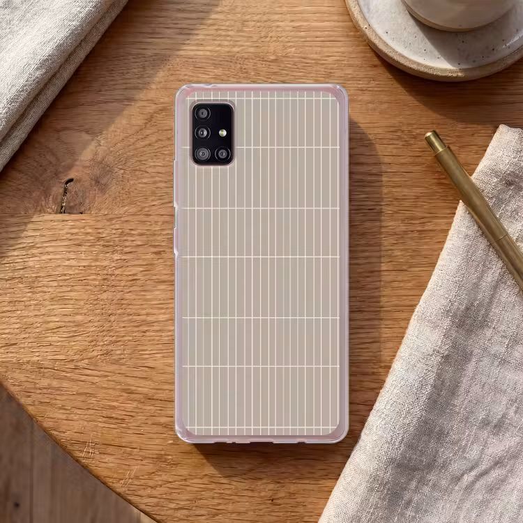 Verticaal - Wandtegel - Licht Beige Telefoonhoesje Samsung Galaxy A51 5G klein 373 -sfeer1
