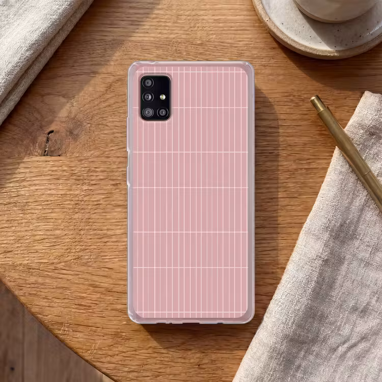 Verticaal - Wandtegel - Lichtroze Telefoonhoesje Samsung Galaxy A51 5G klein 373 -sfeer1