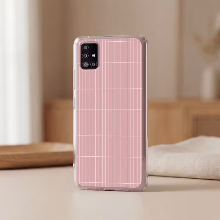 Verticaal - Wandtegel - Lichtroze Telefoonhoesje Samsung Galaxy A51 5G klein 373 -sfeer2