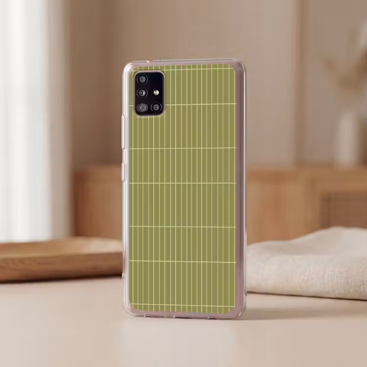 Verticaal - Wandtegel - Olijfgroen Telefoonhoesje Samsung Galaxy A51 5G klein 373 -sfeer2
