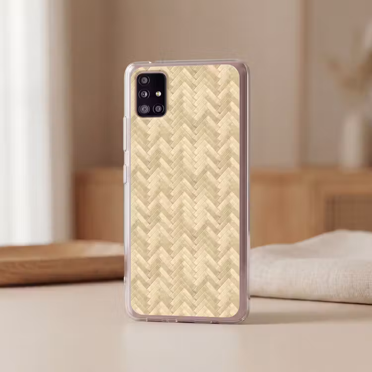 Visgraat - Tegel - Zand Telefoonhoesje Samsung Galaxy A51 5G klein 373 -sfeer2