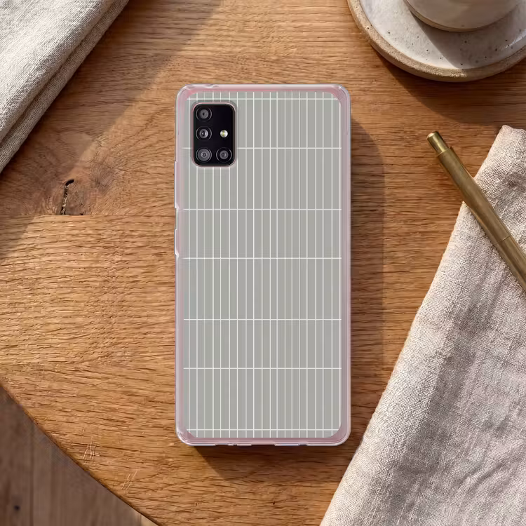 Wandtegel - Verticaal - Lichtgrijs Telefoonhoesje Samsung Galaxy A51 5G klein 373 -sfeer1