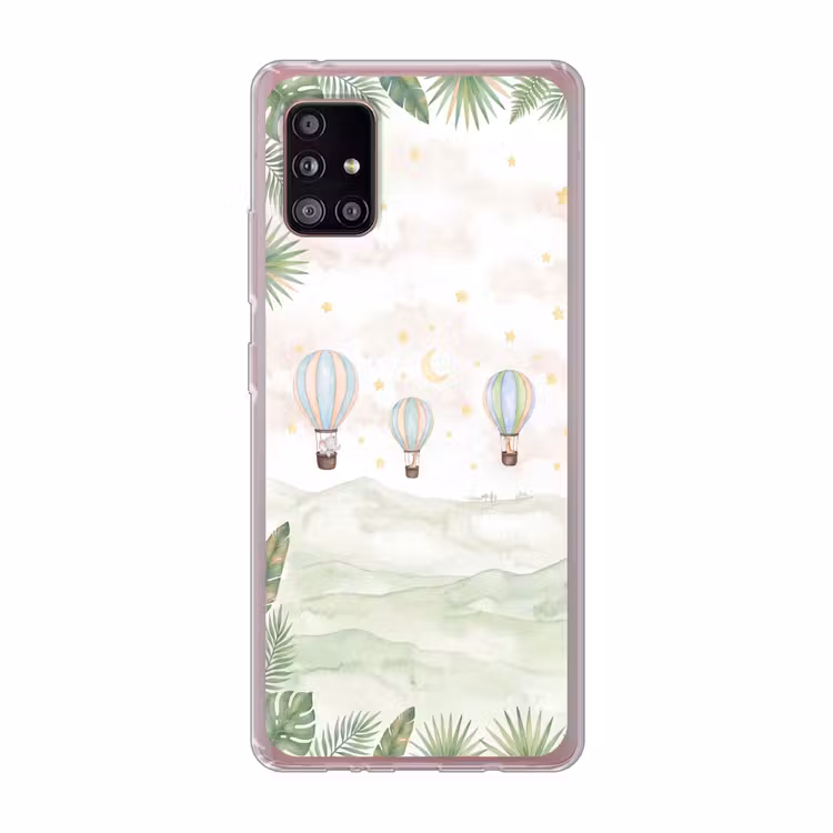 Aquarel - Luchtballonnen - Pastel Telefoonhoesje Samsung Galaxy A51 5G klein -3d