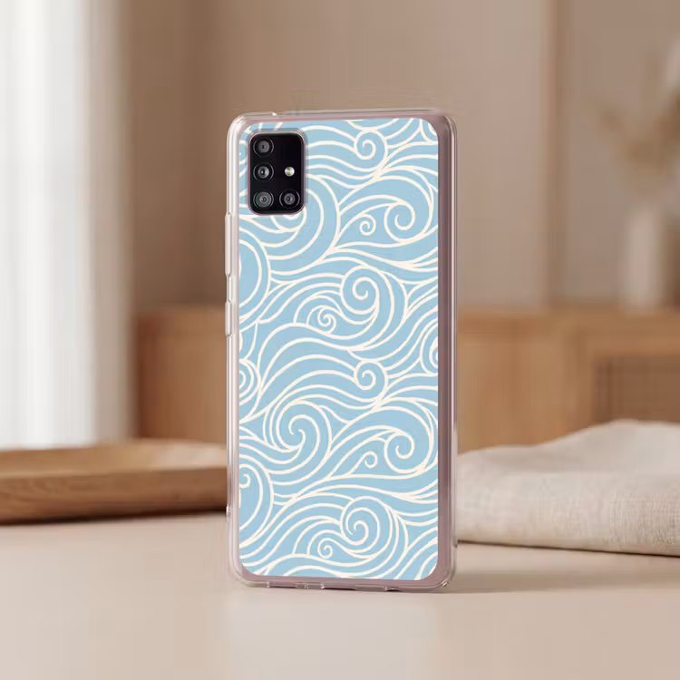 Golf - Abstract - Natuur - Modern - Blauw Telefoonhoesje Samsung Galaxy A51 5G klein -sfeer2