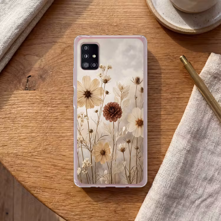 Wilde bloemen - Botanisch - Vintage - Natuur - Rustiek Telefoonhoesje Samsung Galaxy A51 5G klein -sfeer1