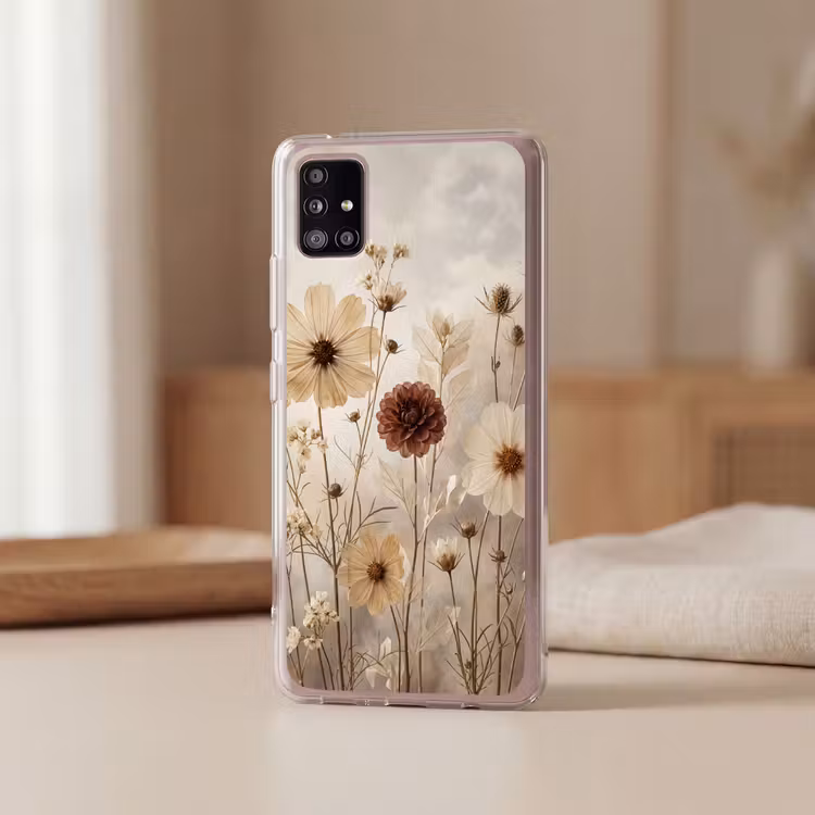 Wilde bloemen - Botanisch - Vintage - Natuur - Rustiek Telefoonhoesje Samsung Galaxy A51 5G klein -sfeer2