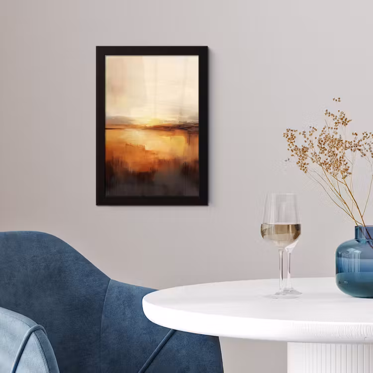 Abstract - Bruin - Modern - Herfst kleuren fotolijst zwart zonder passe partout klein -sfeer4