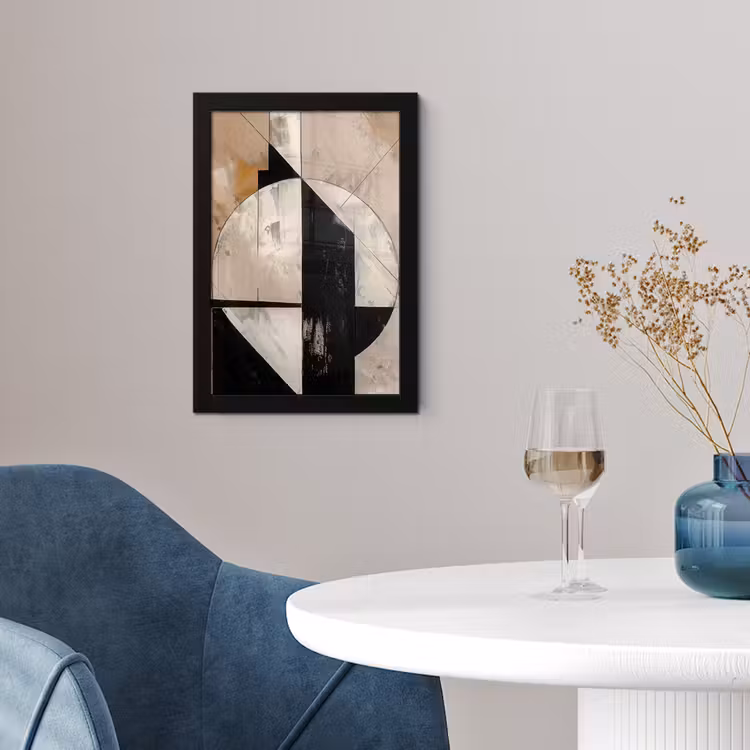 Abstract - Modern - Geometrisch - Pastel fotolijst zwart zonder passe partout klein -sfeer4
