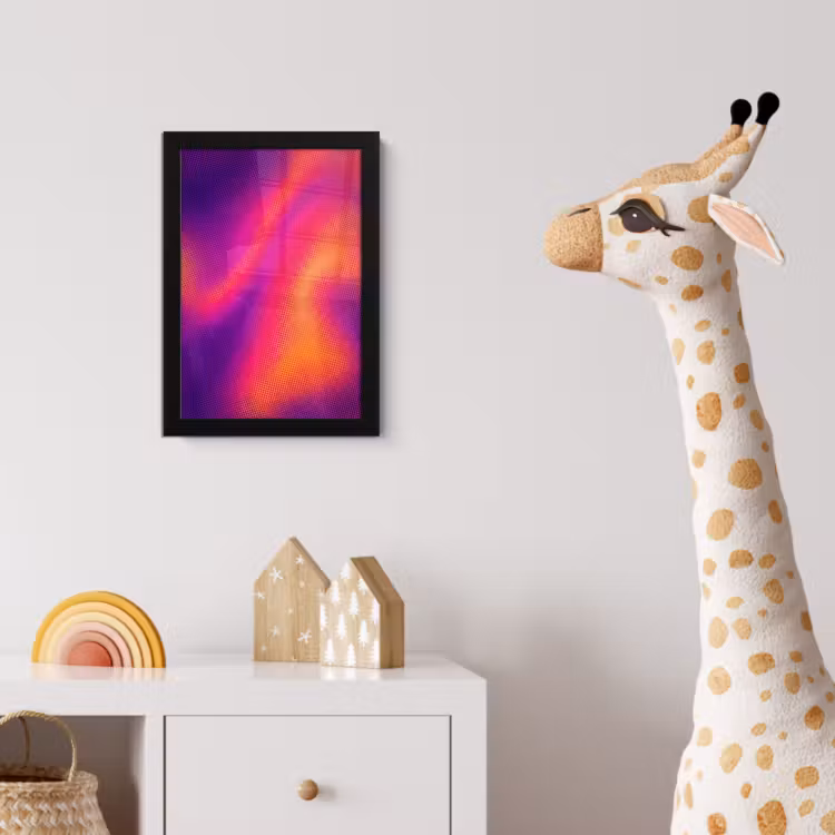 Abstract - Patroon - Kleurverloop fotolijst zwart zonder passe partout klein -usfeer4_kinderkamer