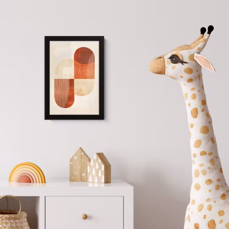 Bogen - Beige - Vormen fotolijst zwart zonder passe partout klein -usfeer4_kinderkamer