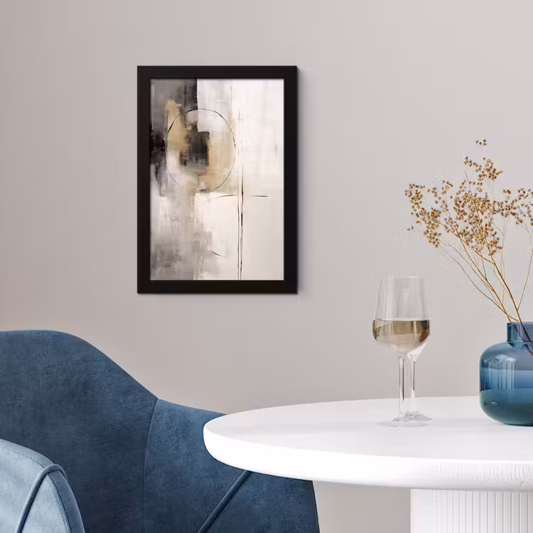 Kunst - Abstract - Grijs - Industrieel fotolijst zwart zonder passe partout klein -sfeer4