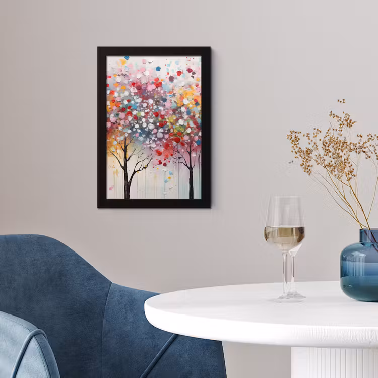 Kunst - Bomen - Natuur - Acryl fotolijst zwart zonder passe partout klein -sfeer4