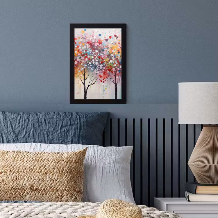 Kunst - Bomen - Natuur - Acryl fotolijst zwart zonder passe partout klein -sfeer3