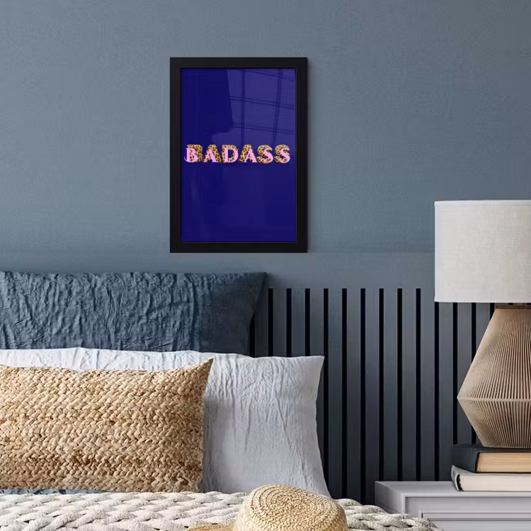 Badass - Panterpint - Schaduw - Roze fotolijst zwart zonder passe partout klein -sfeer3