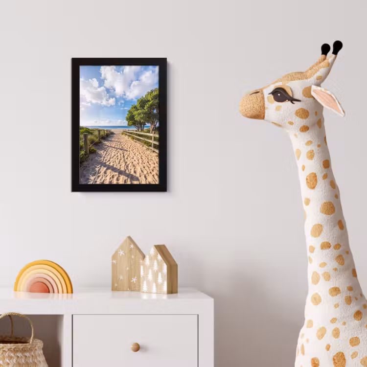 Strand - Zandpad - Oceaan - Natuur fotolijst zwart zonder passe partout klein -usfeer4_kinderkamer