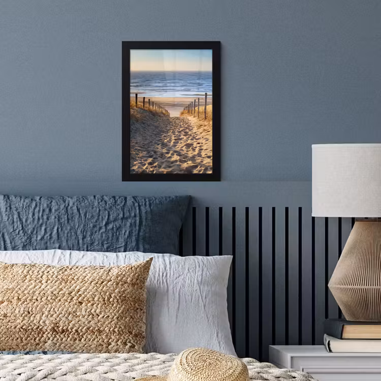Strand - Zee - Nederland - Duinen - Zon fotolijst zwart zonder passe partout klein -sfeer3