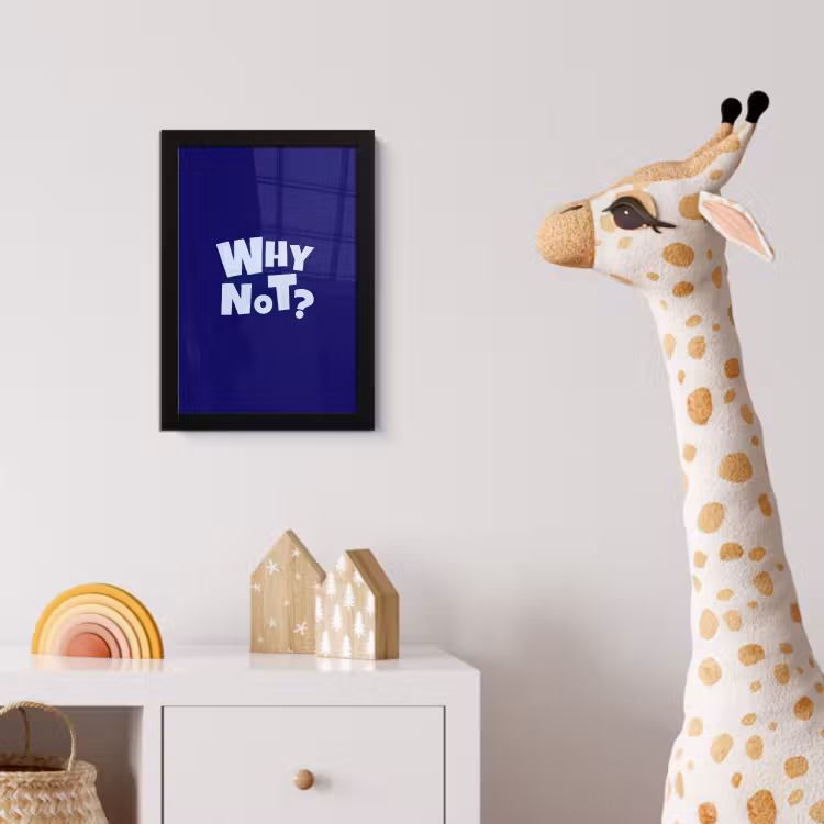Blauw - Why not - Minimalistisch fotolijst zwart zonder passe partout klein -usfeer4_kinderkamer