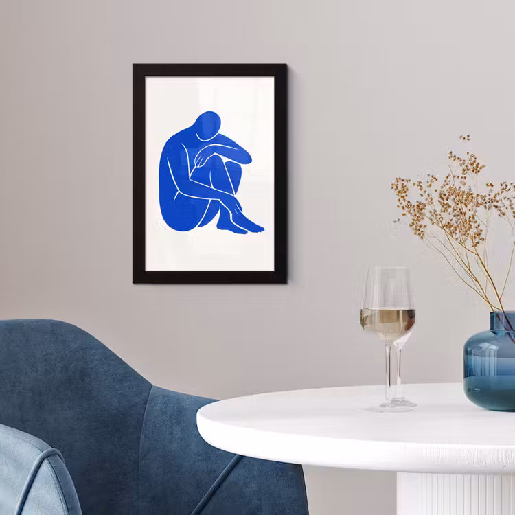 Lichaam - Abstract - Blauw fotolijst zwart zonder passe partout klein -sfeer4