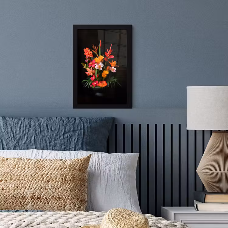Boeket - Bloemen - Exotisch fotolijst zwart zonder passe partout klein -sfeer3