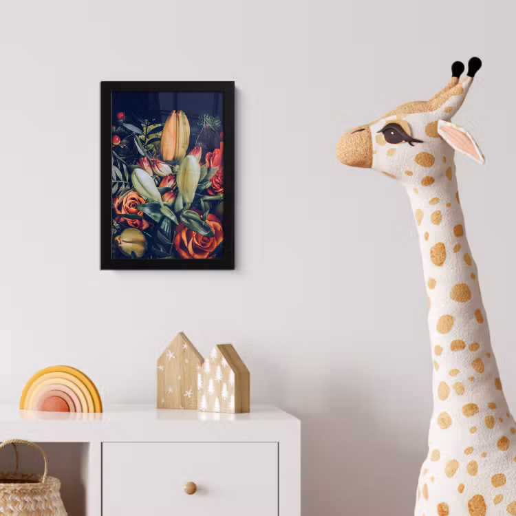 Boeket - Stilleven - Bloemen - Planten - Rood fotolijst zwart zonder passe partout klein -usfeer4_kinderkamer