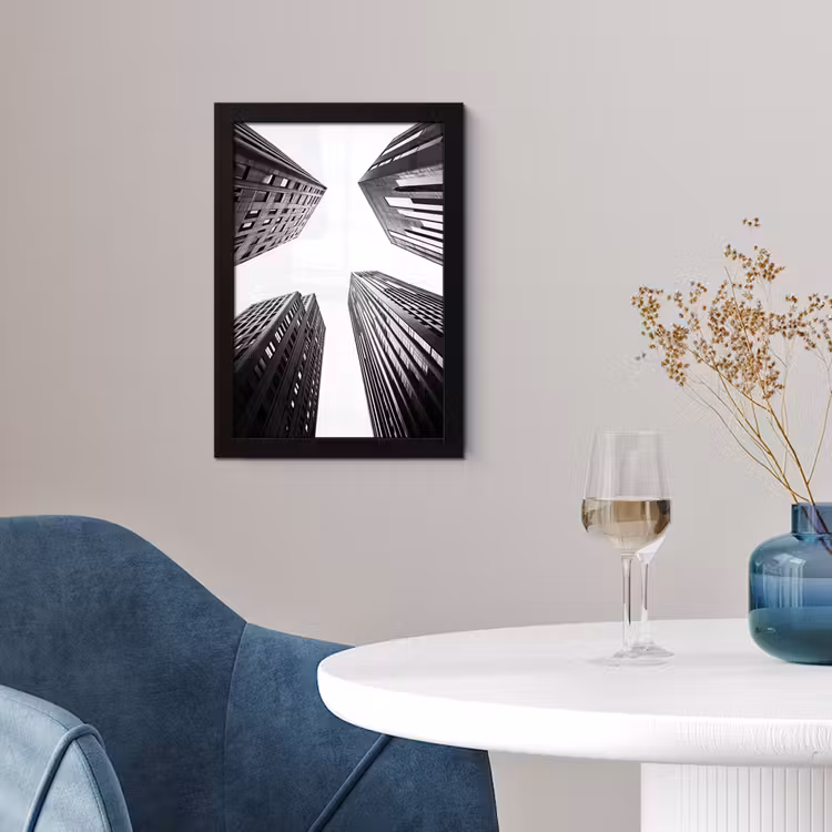 Gebouwen - Lucht - Zwart fotolijst zwart zonder passe partout klein -sfeer4