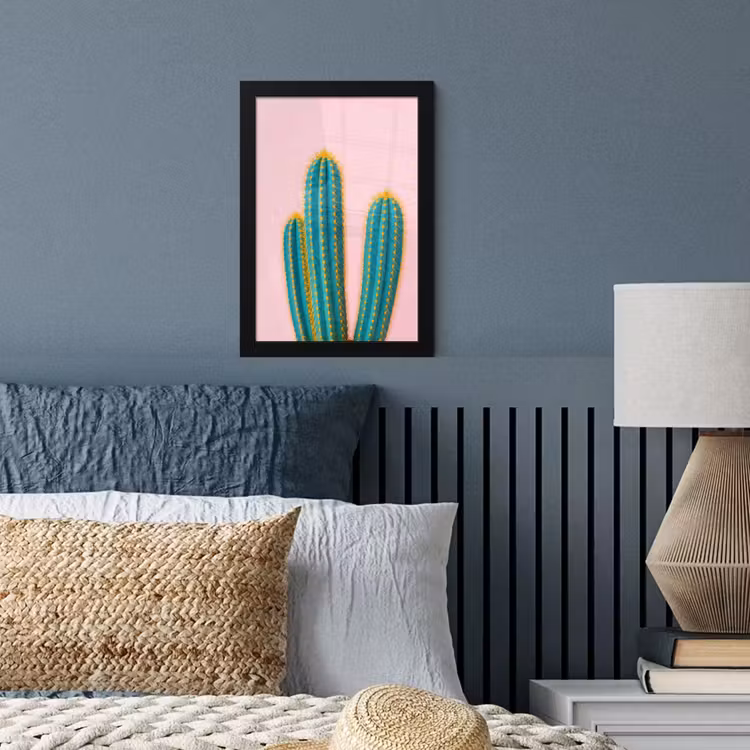 Cactussen - Modern - Pastel fotolijst zwart zonder passe partout klein -sfeer3